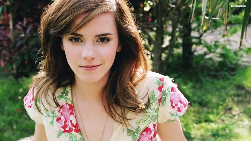 Emma Watson in floral dress