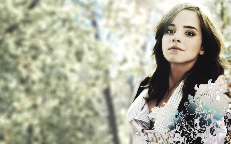 Emma Watson in floral pattern