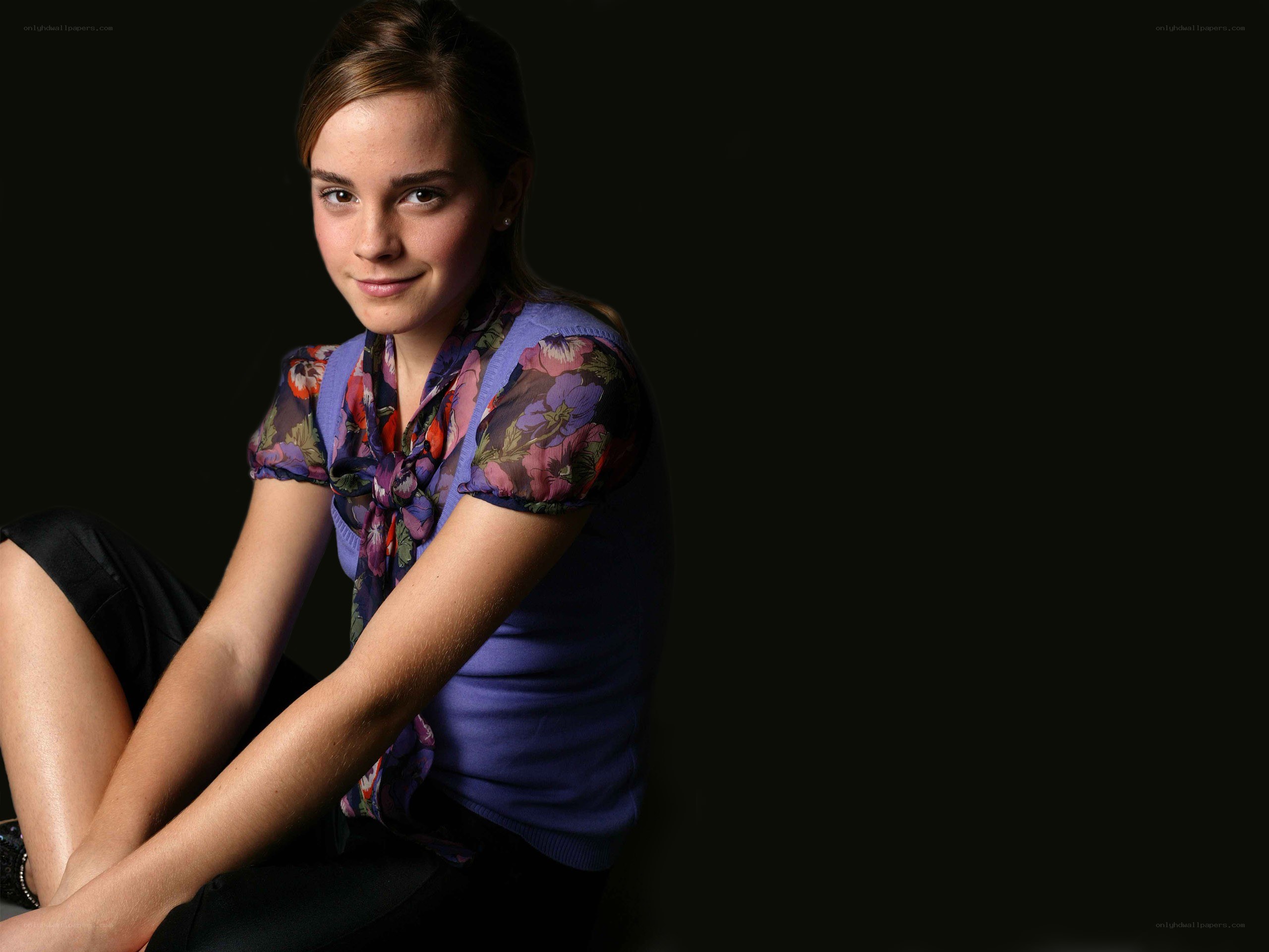 Emma Watson in floral top