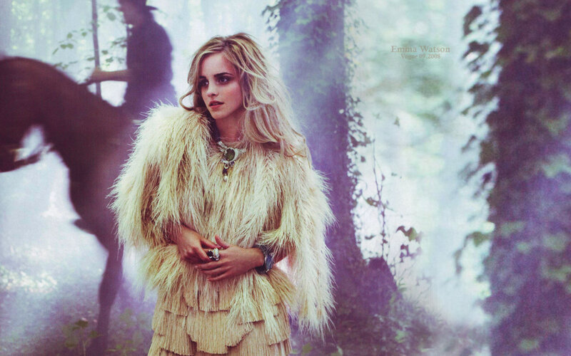 Emma Watson in forest fashion