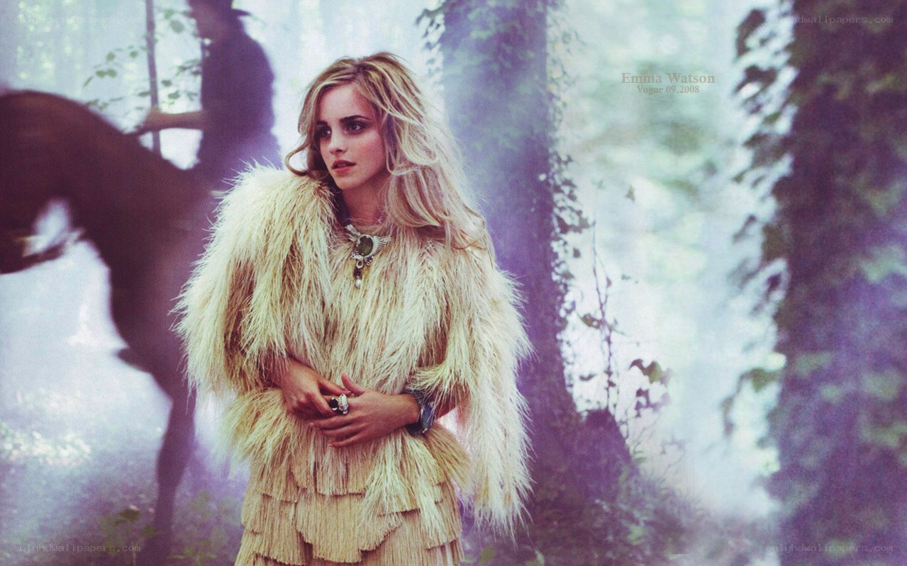 Emma Watson in forest fashion