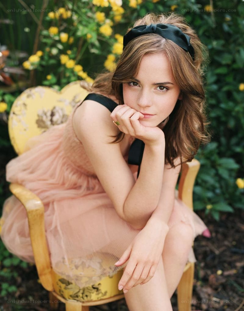 Emma Watson in garden