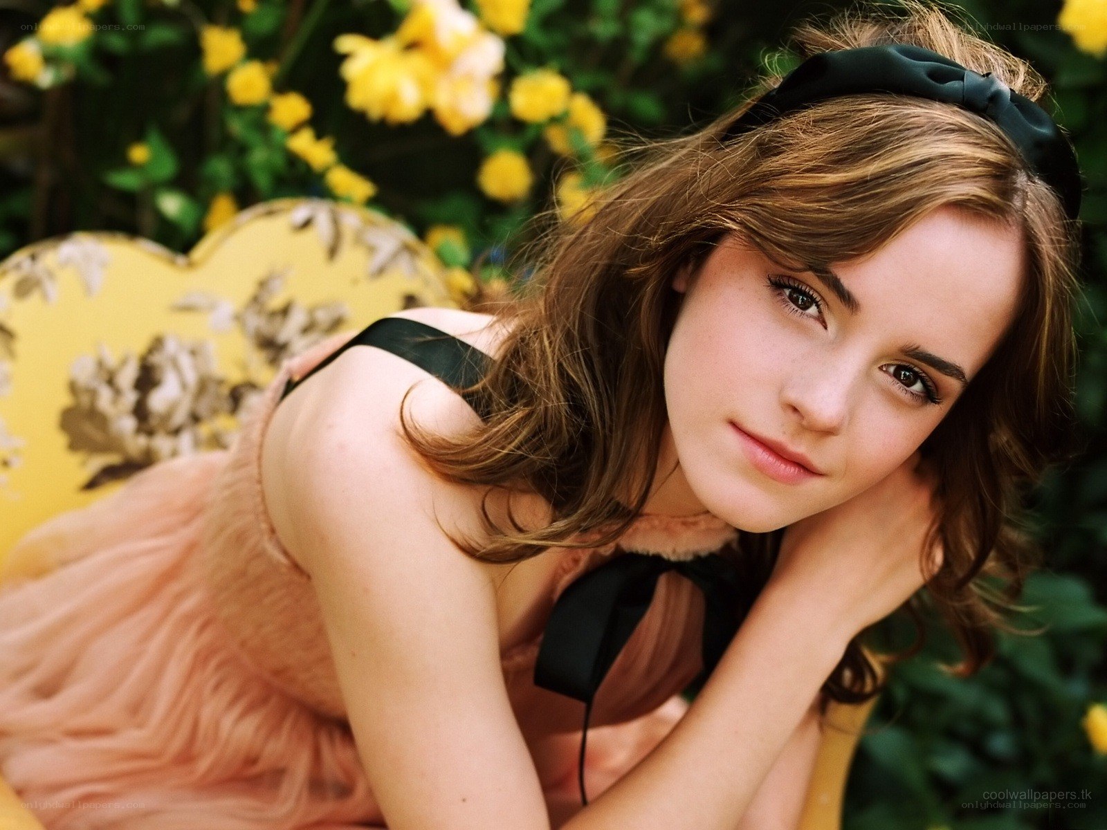 Emma Watson in garden