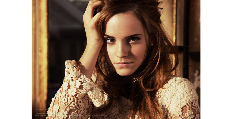 Emma Watson in lace dress