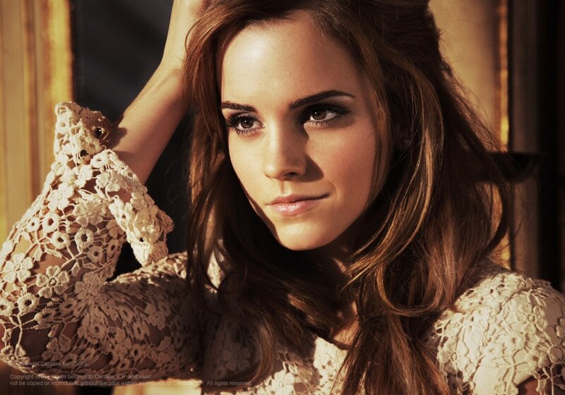 Emma Watson in lace dress
