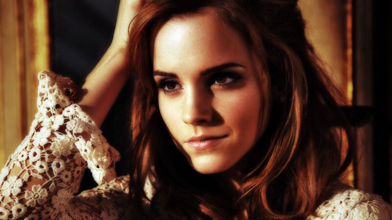 Emma Watson in lace dress