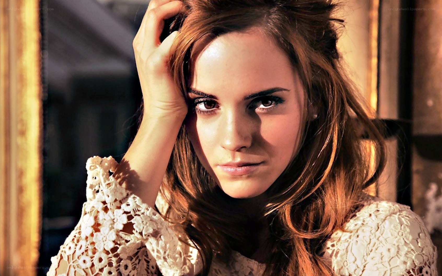 Emma Watson in lace top