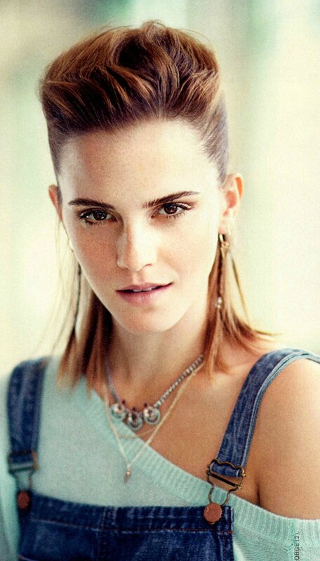 Emma Watson in overalls