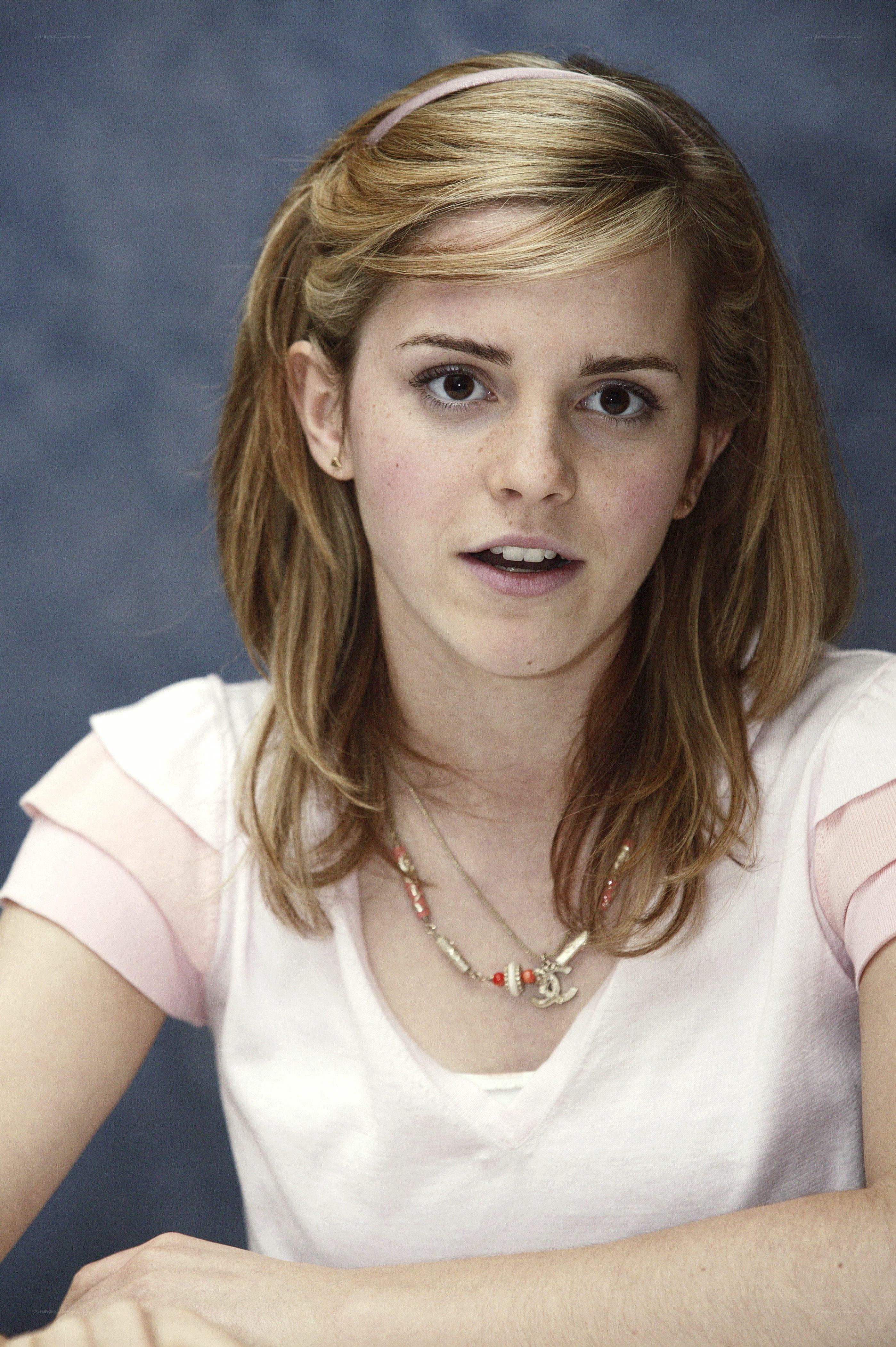 Emma Watson in pink top