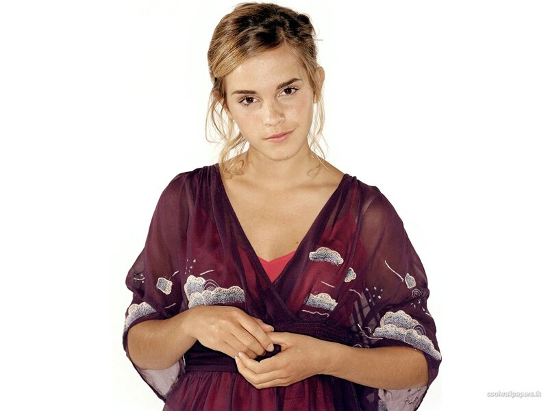 Emma Watson in purple dress