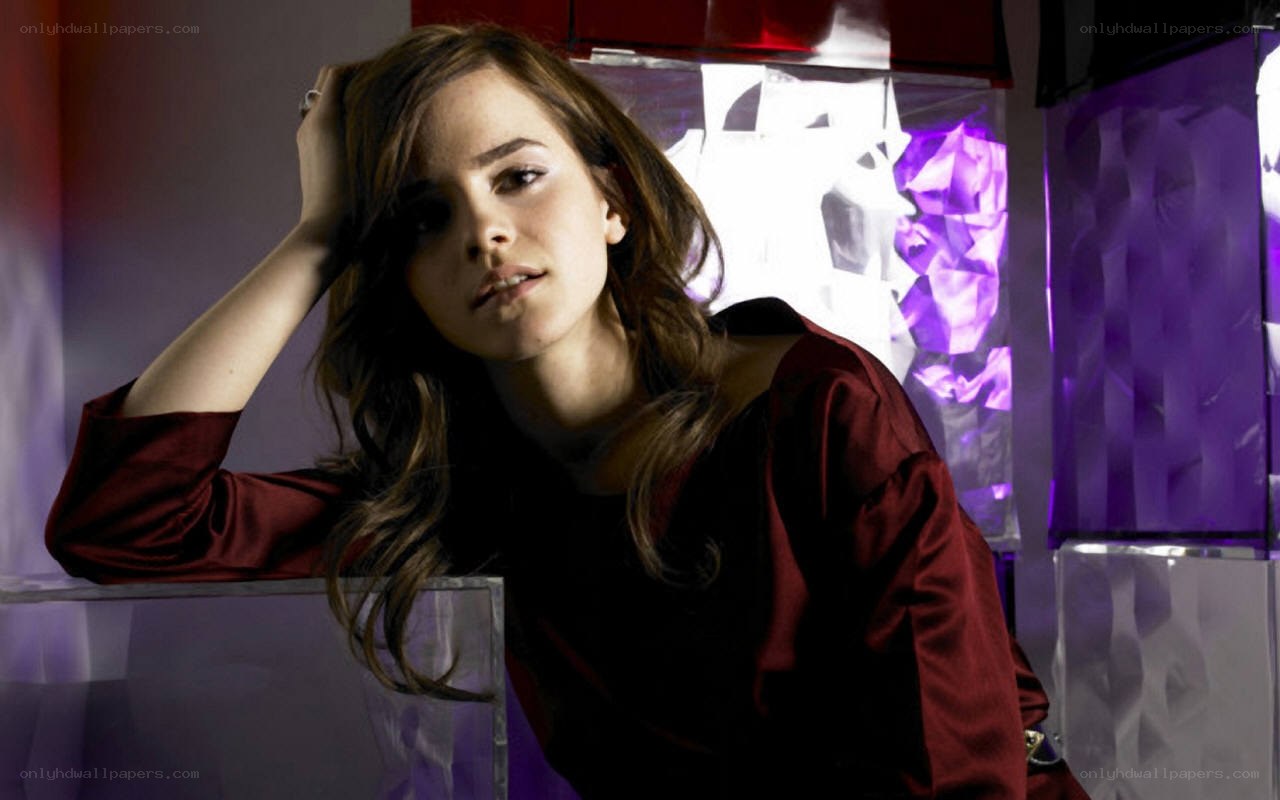 Emma Watson in red blouse