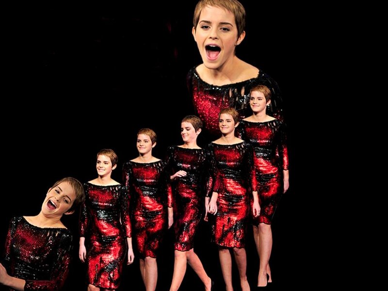 Emma Watson in Red Dresses