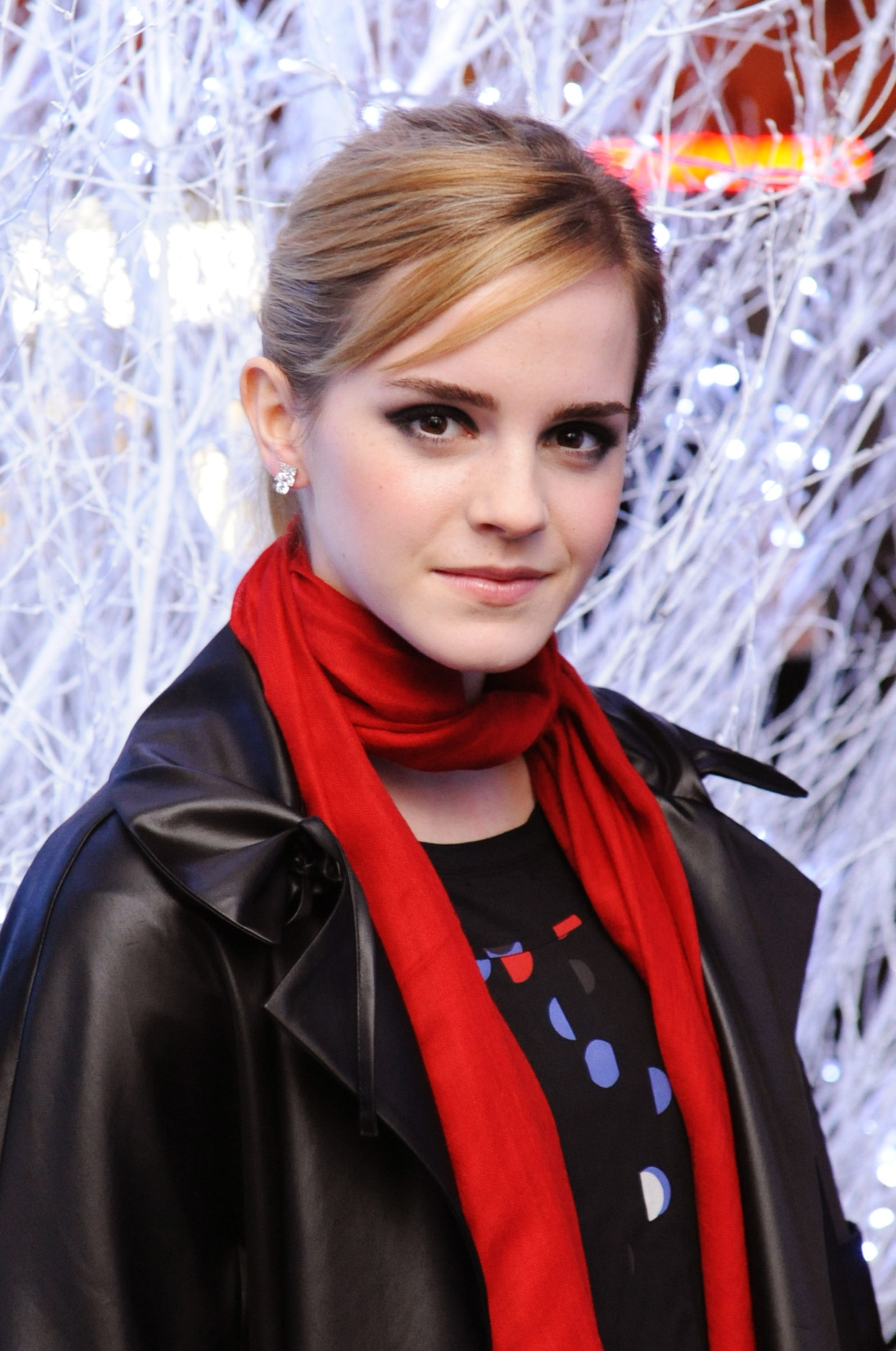 Emma Watson in red scarf