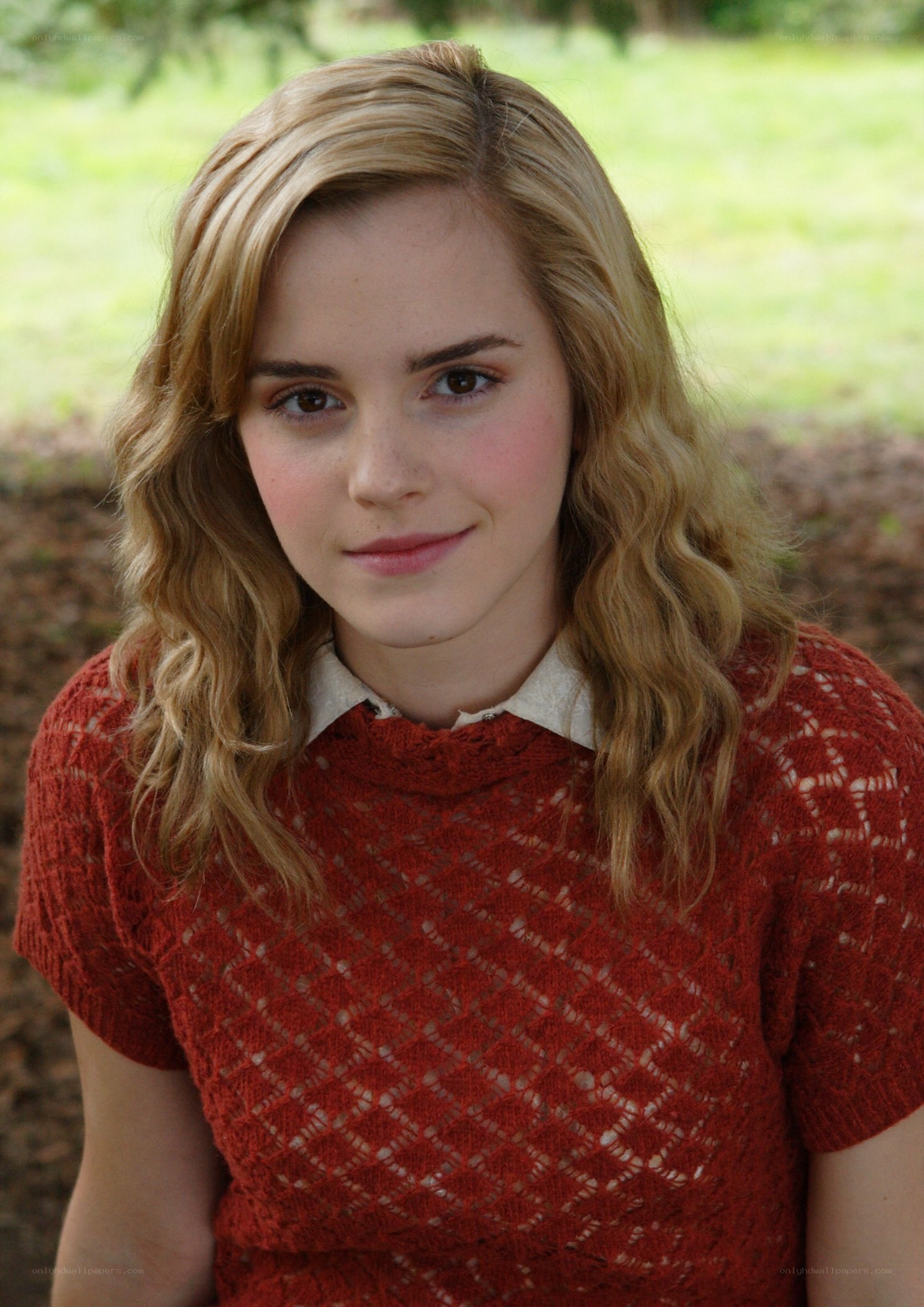 Emma Watson in red sweater