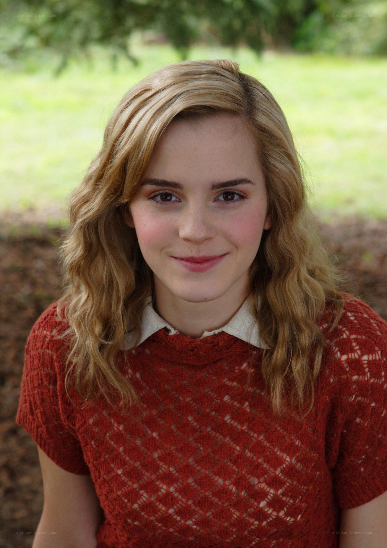 Emma Watson in red sweater