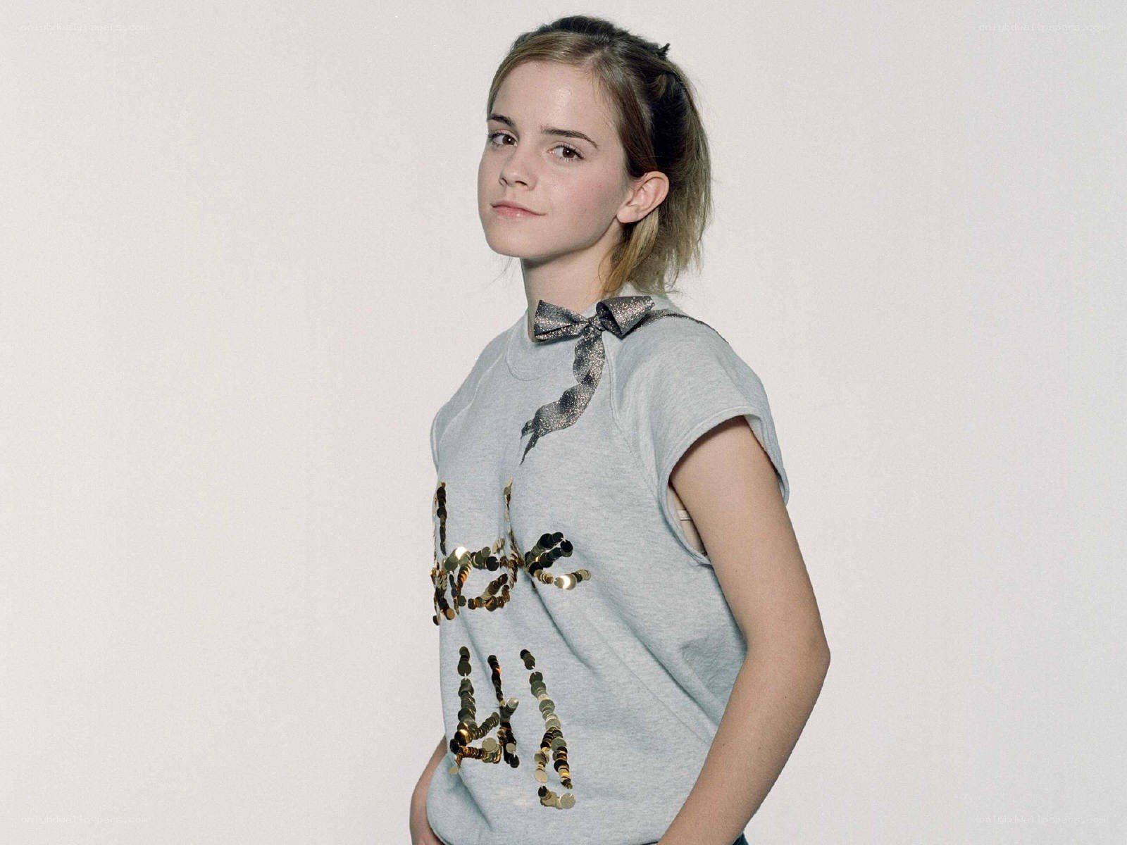Emma Watson in sequined top