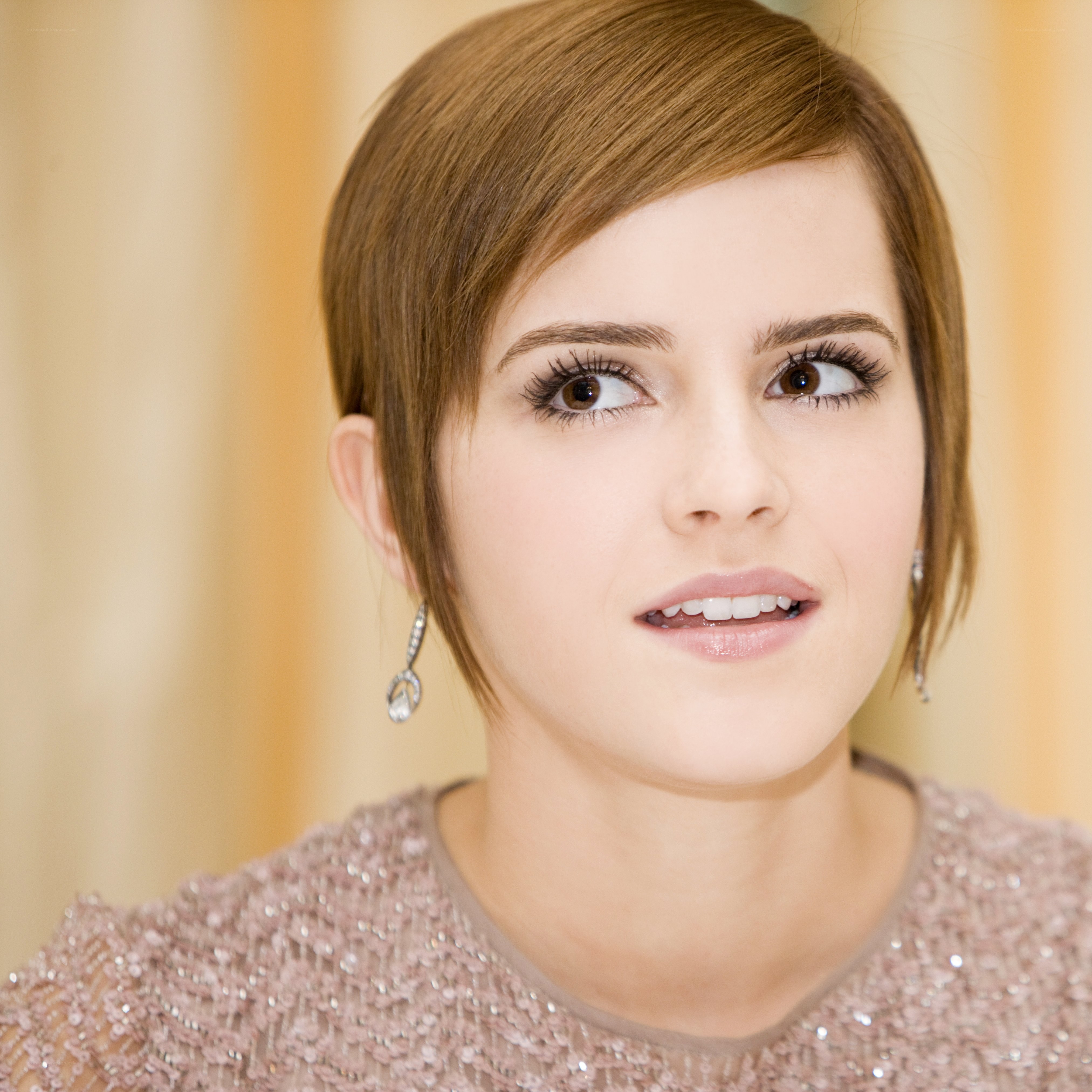 Emma Watson in sparkly top
