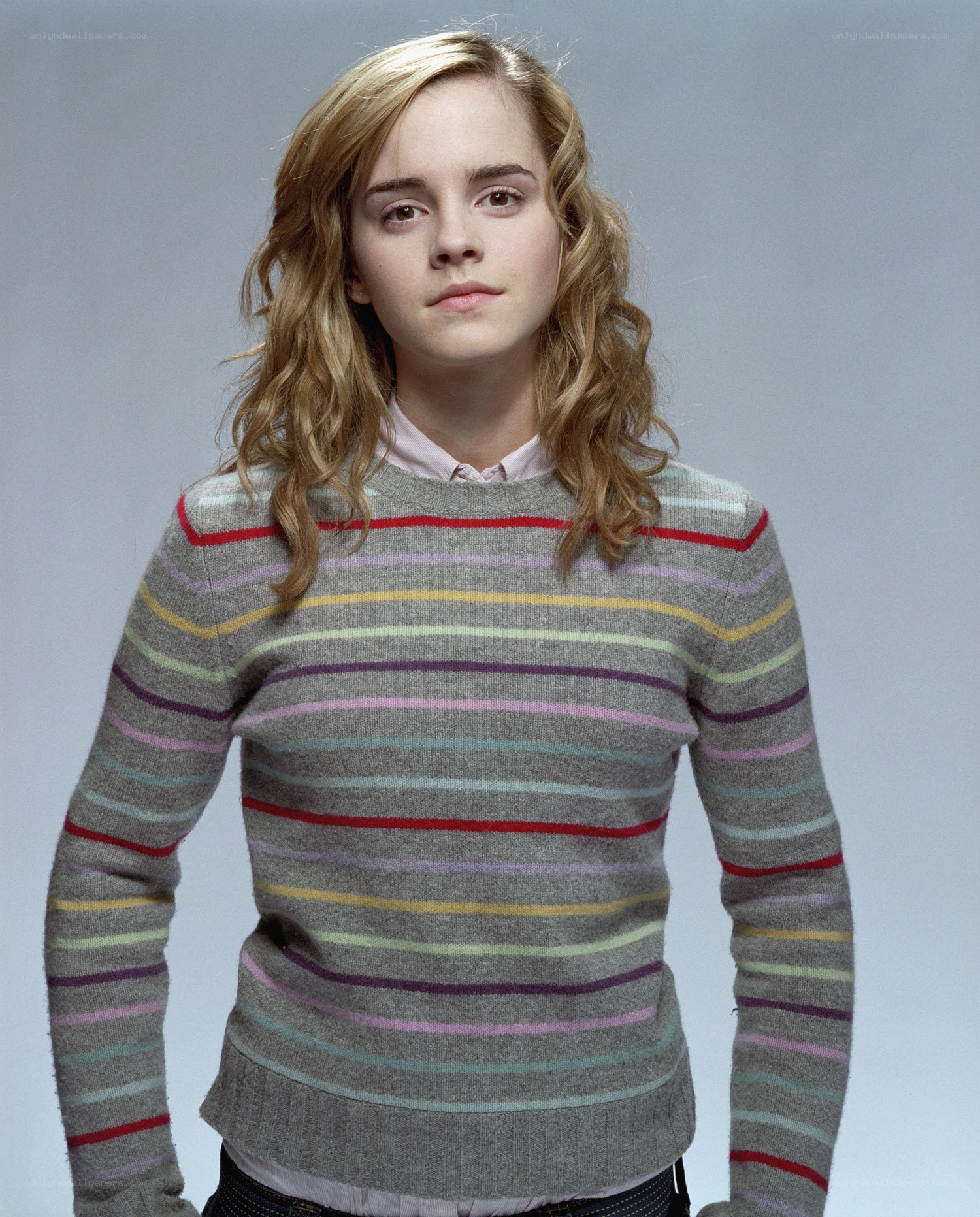Emma Watson in striped sweater