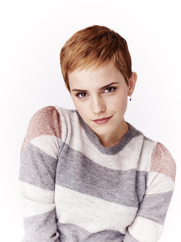 Emma Watson in striped sweater