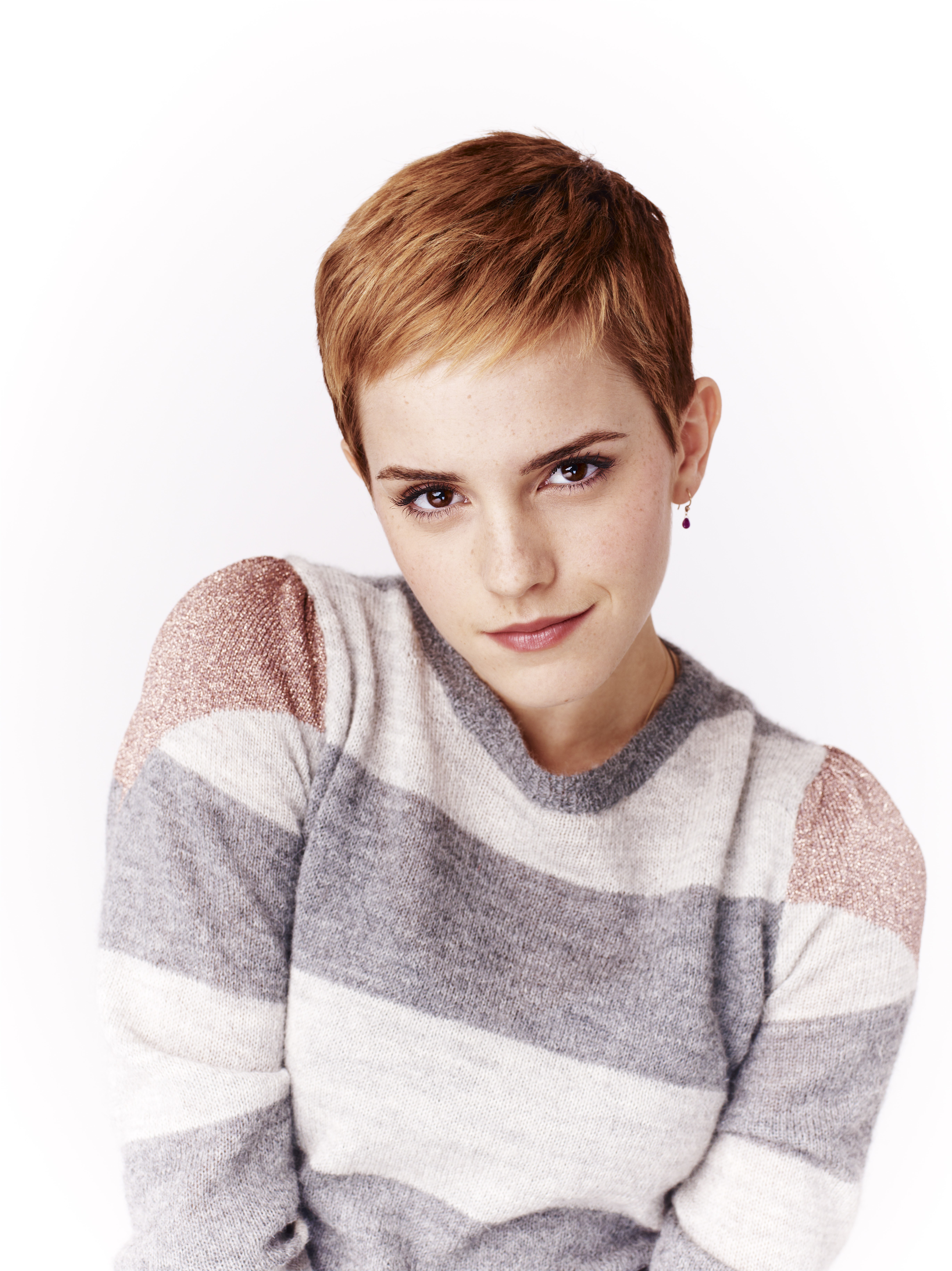 Emma Watson in striped sweater
