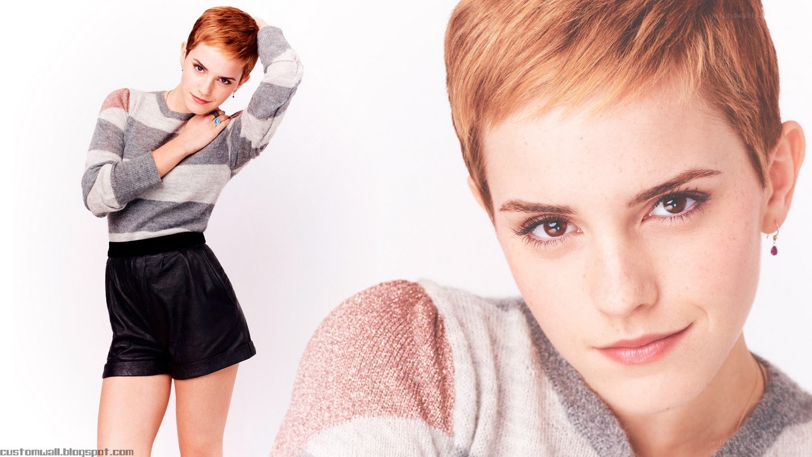Emma Watson in striped sweater