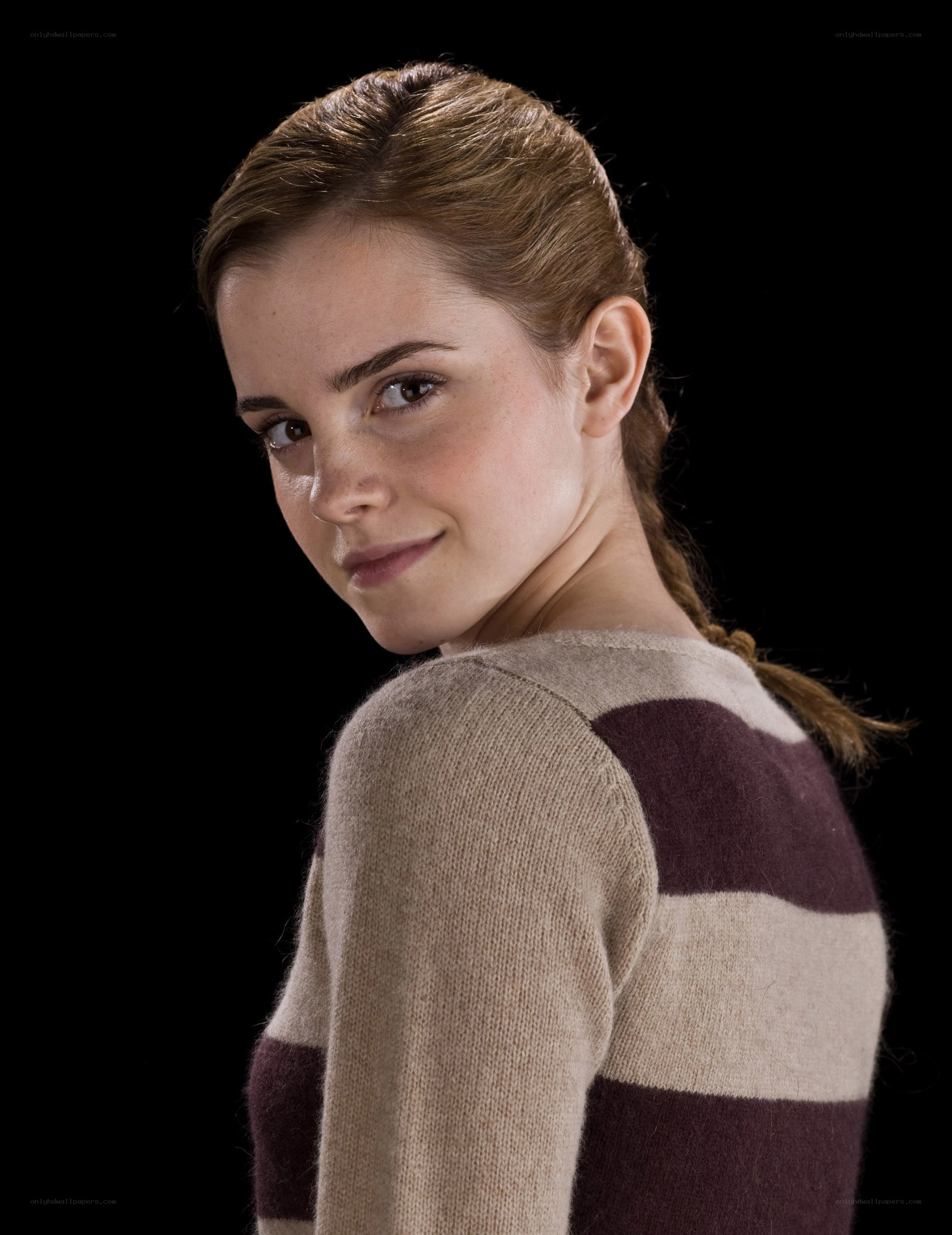 Emma Watson in striped sweater
