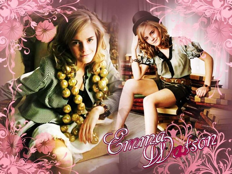 Emma Watson in Two Poses — Pink