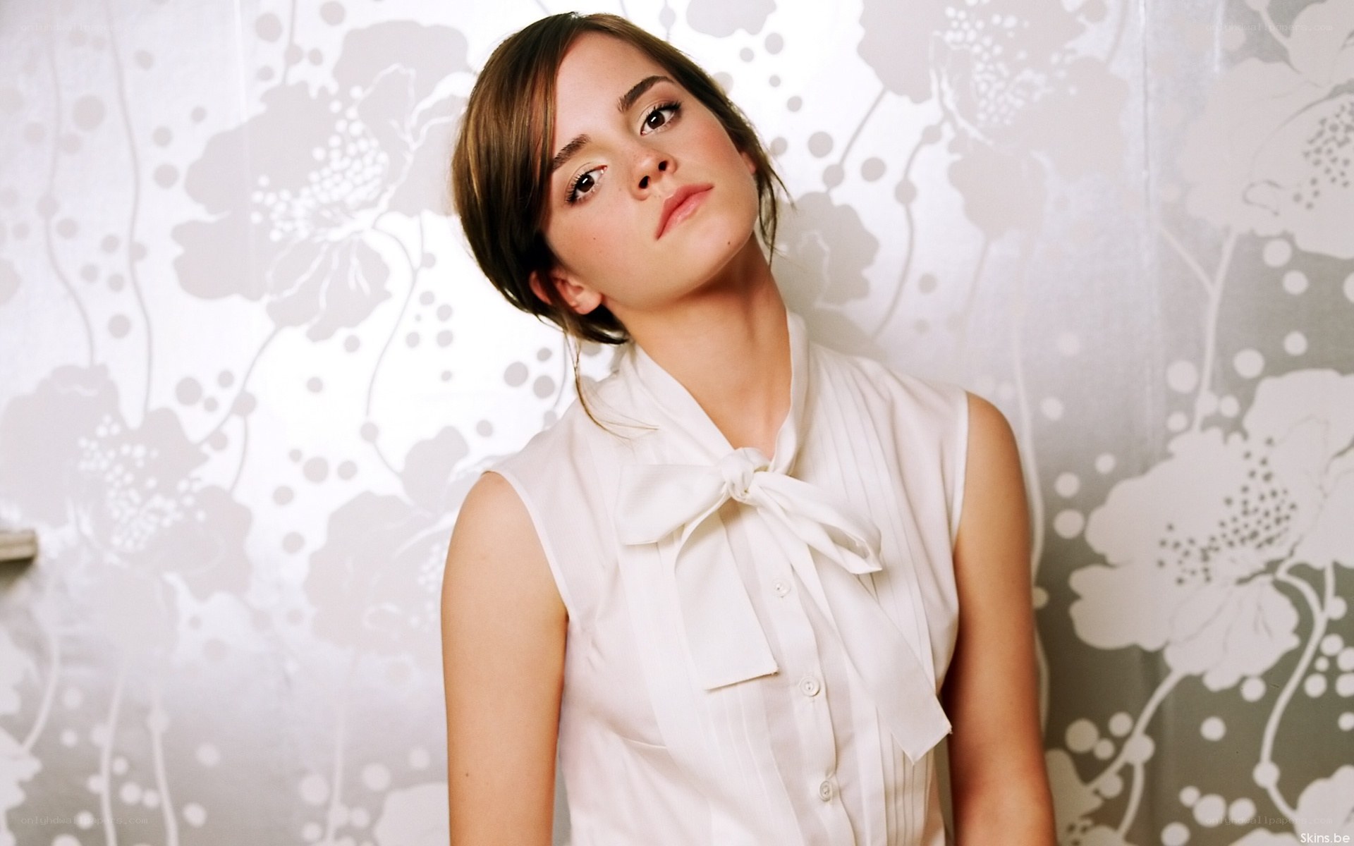 Emma Watson in white blouse