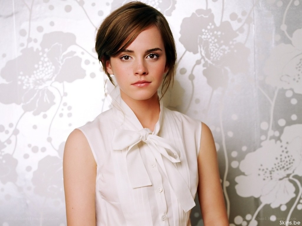 Emma Watson in white blouse
