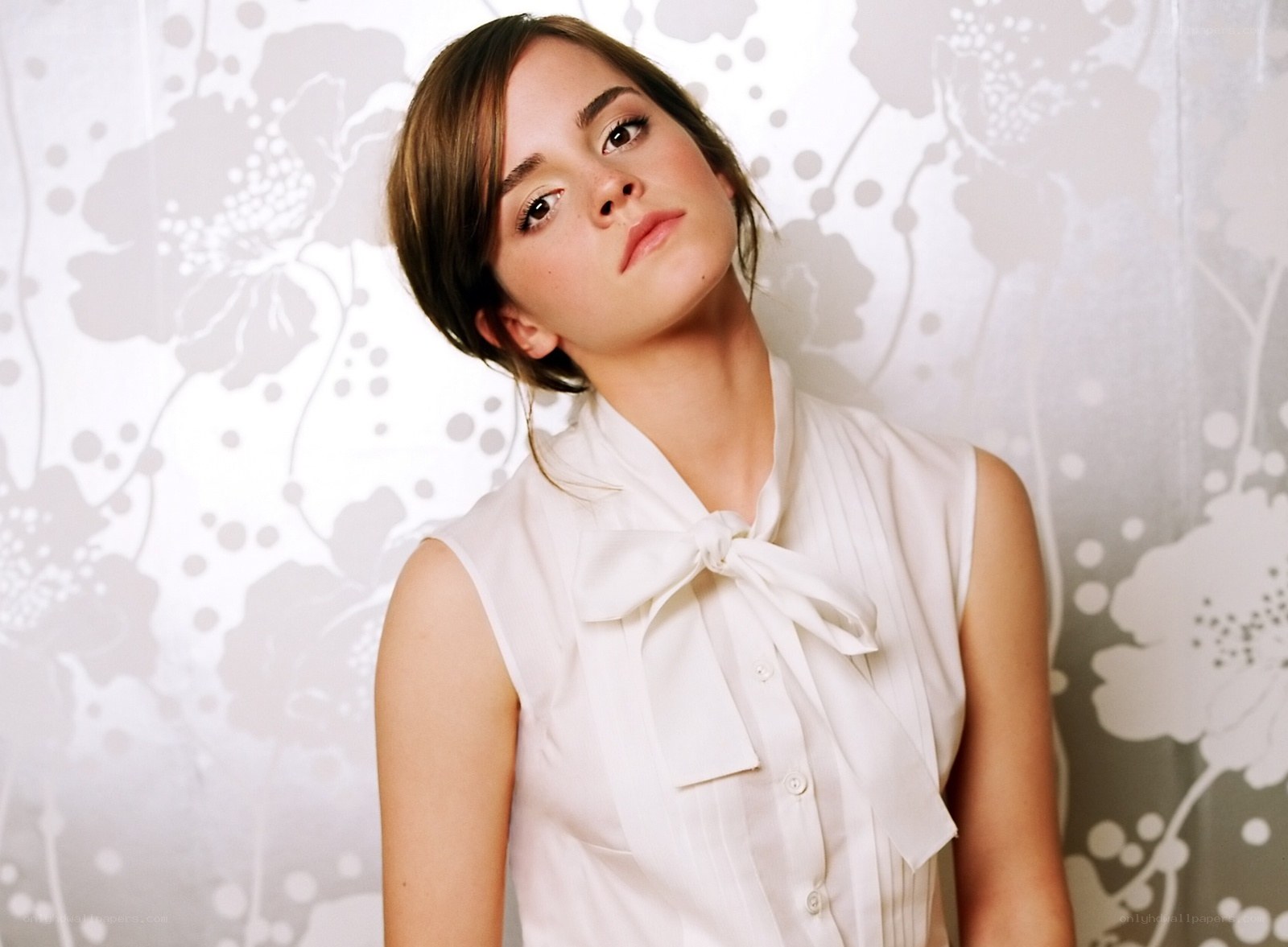Emma Watson in white blouse