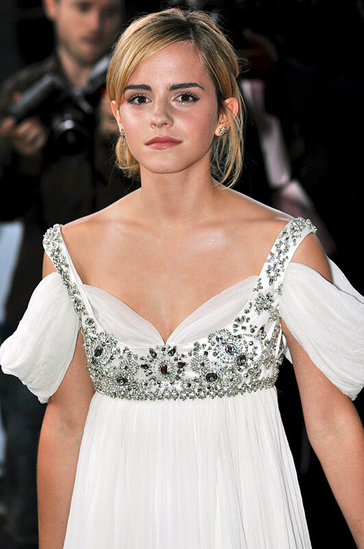 Emma Watson in white gown