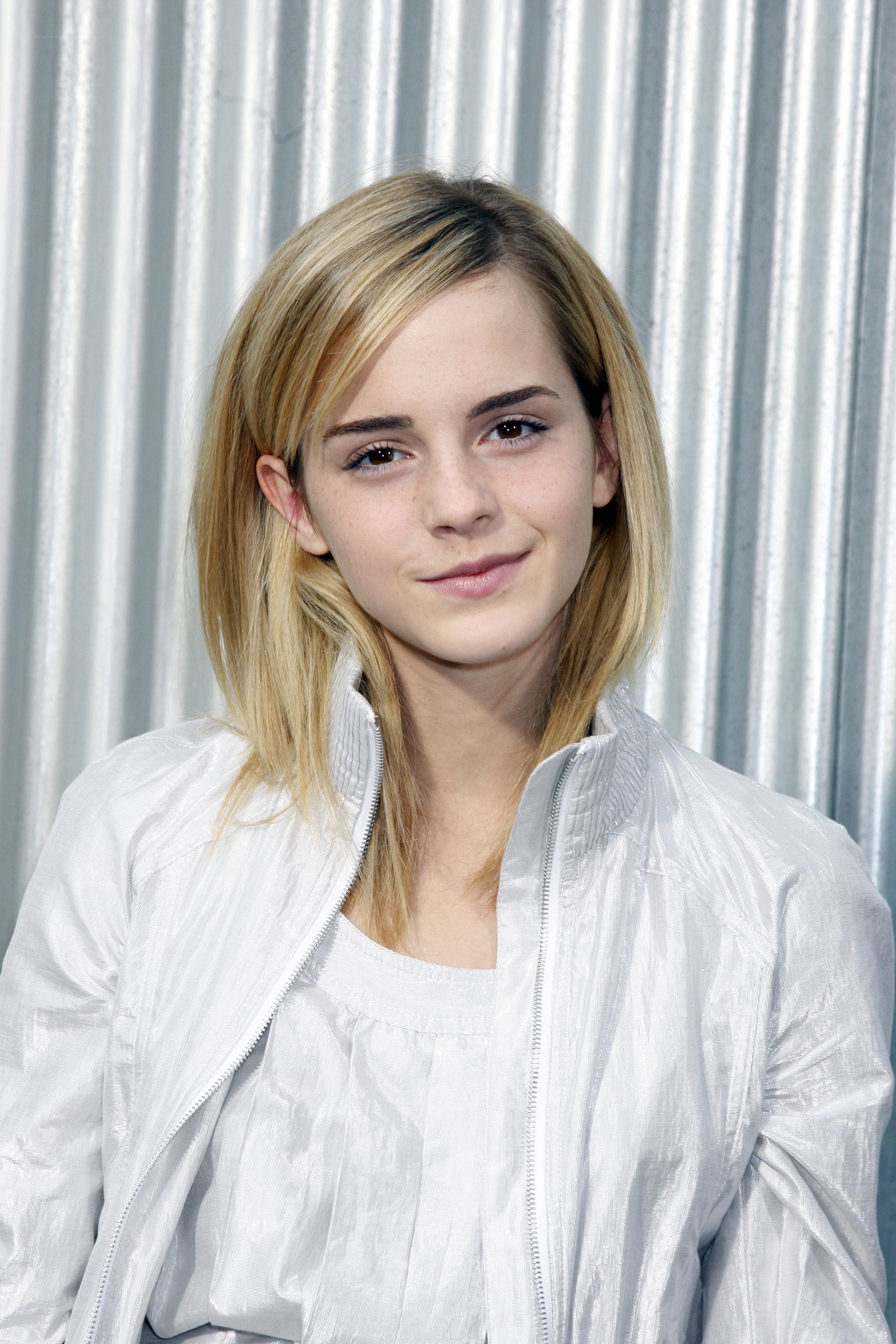 Emma Watson in white jacket