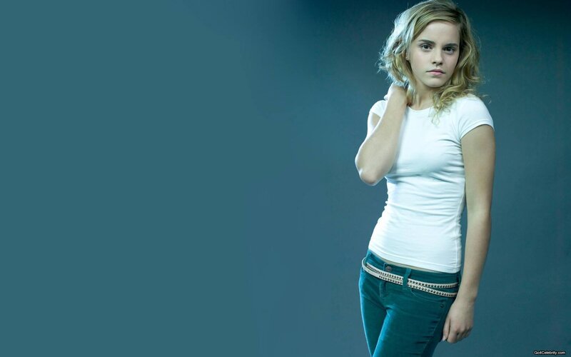 Emma Watson in white t-shirt
