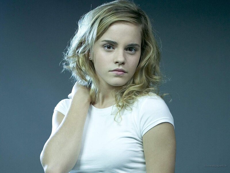 Emma Watson in white t-shirt