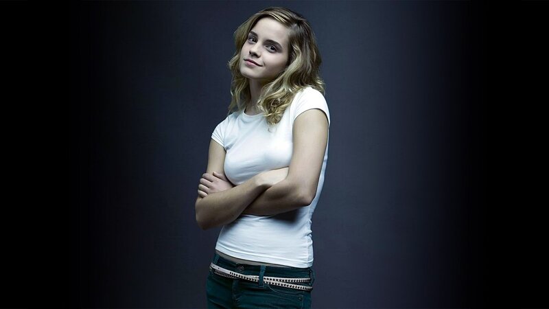 Emma Watson in white t-shirt