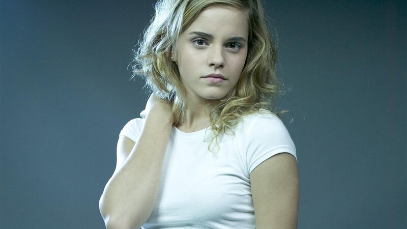 Emma Watson in white t-shirt