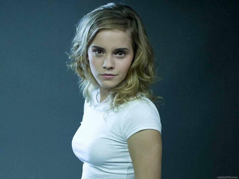 Emma Watson in white t-shirt