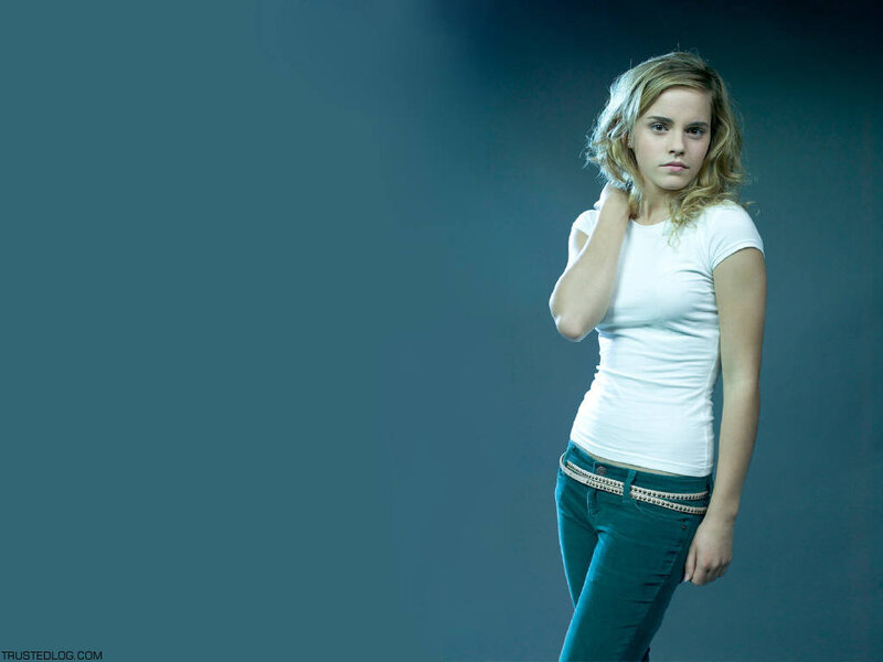 Emma Watson in white t-shirt