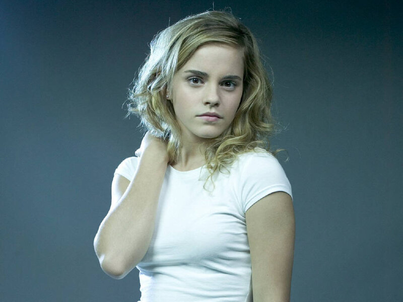 Emma Watson in white t-shirt