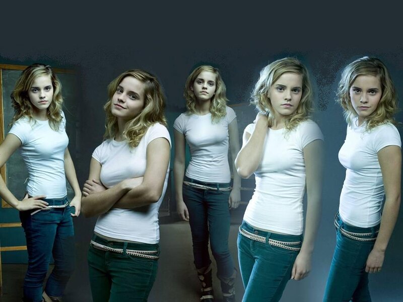 Emma Watson in White T-shirt — Dramatic