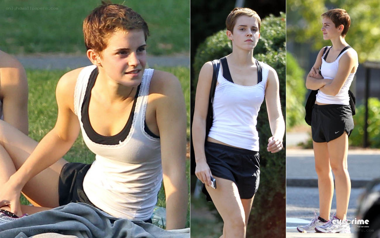 Emma Watson in workout clothes