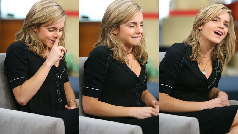 Emma Watson laughing in interview