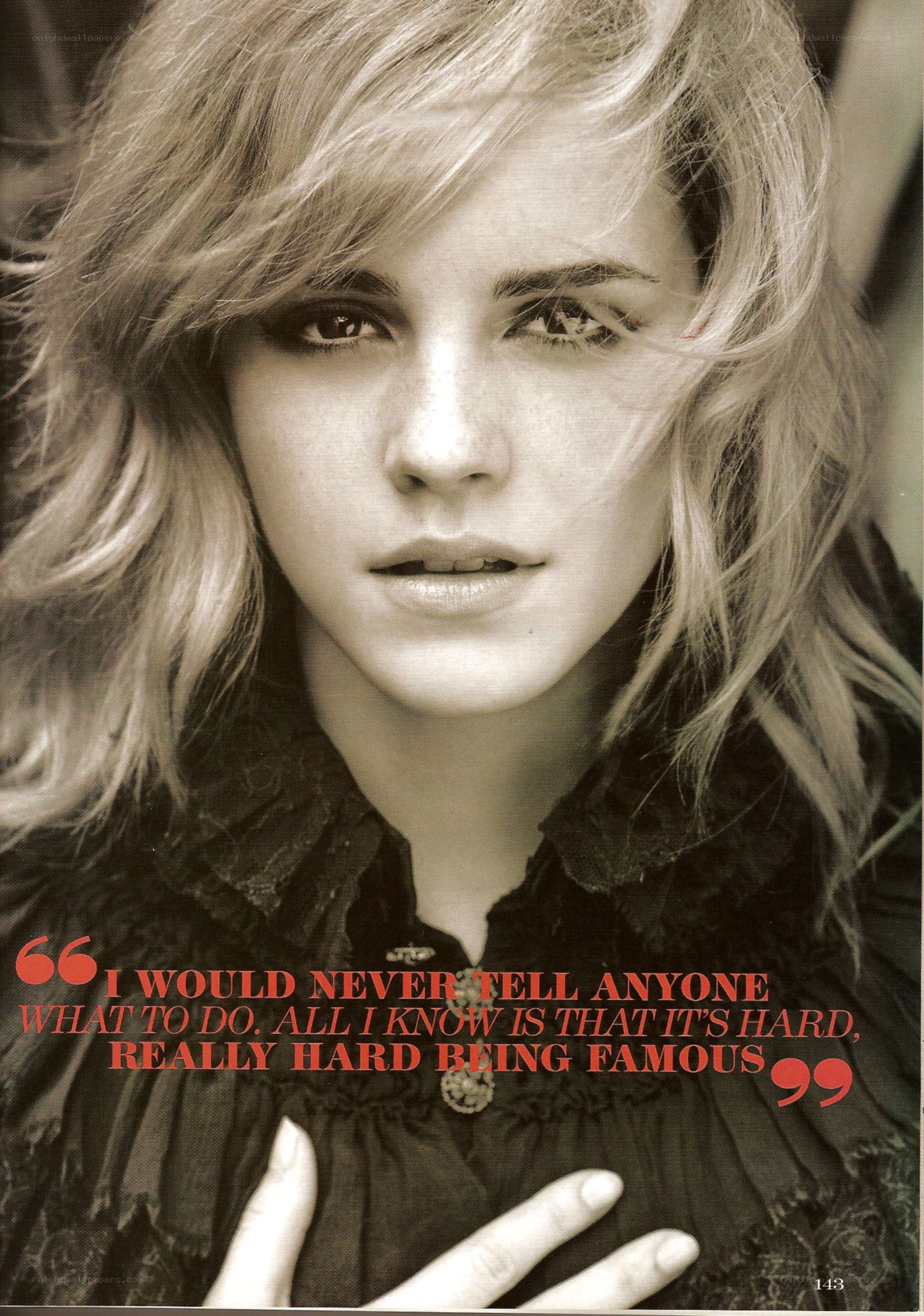Emma Watson magazine feature