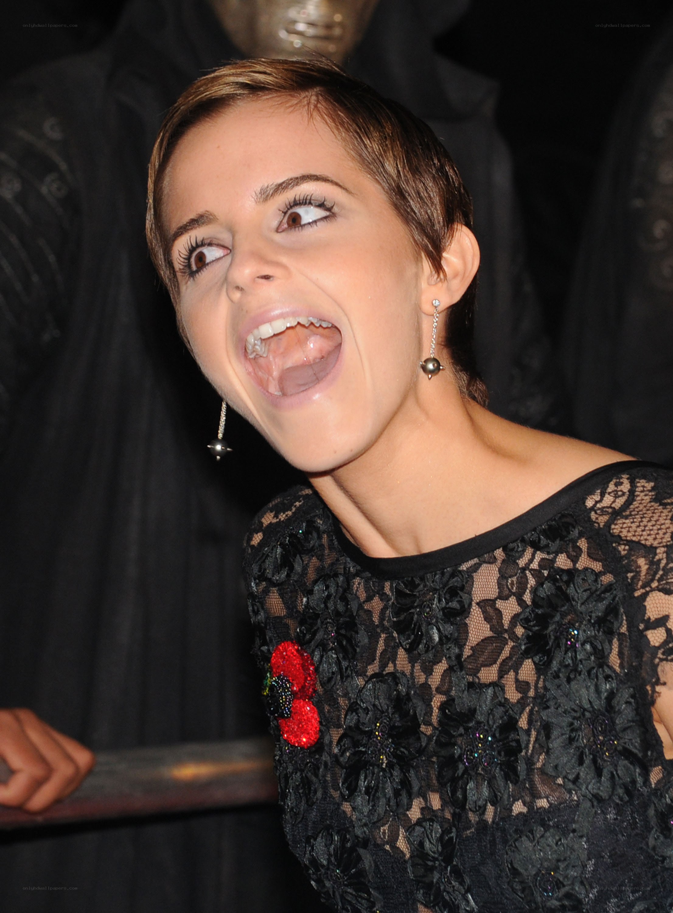 Emma Watson making a funny face