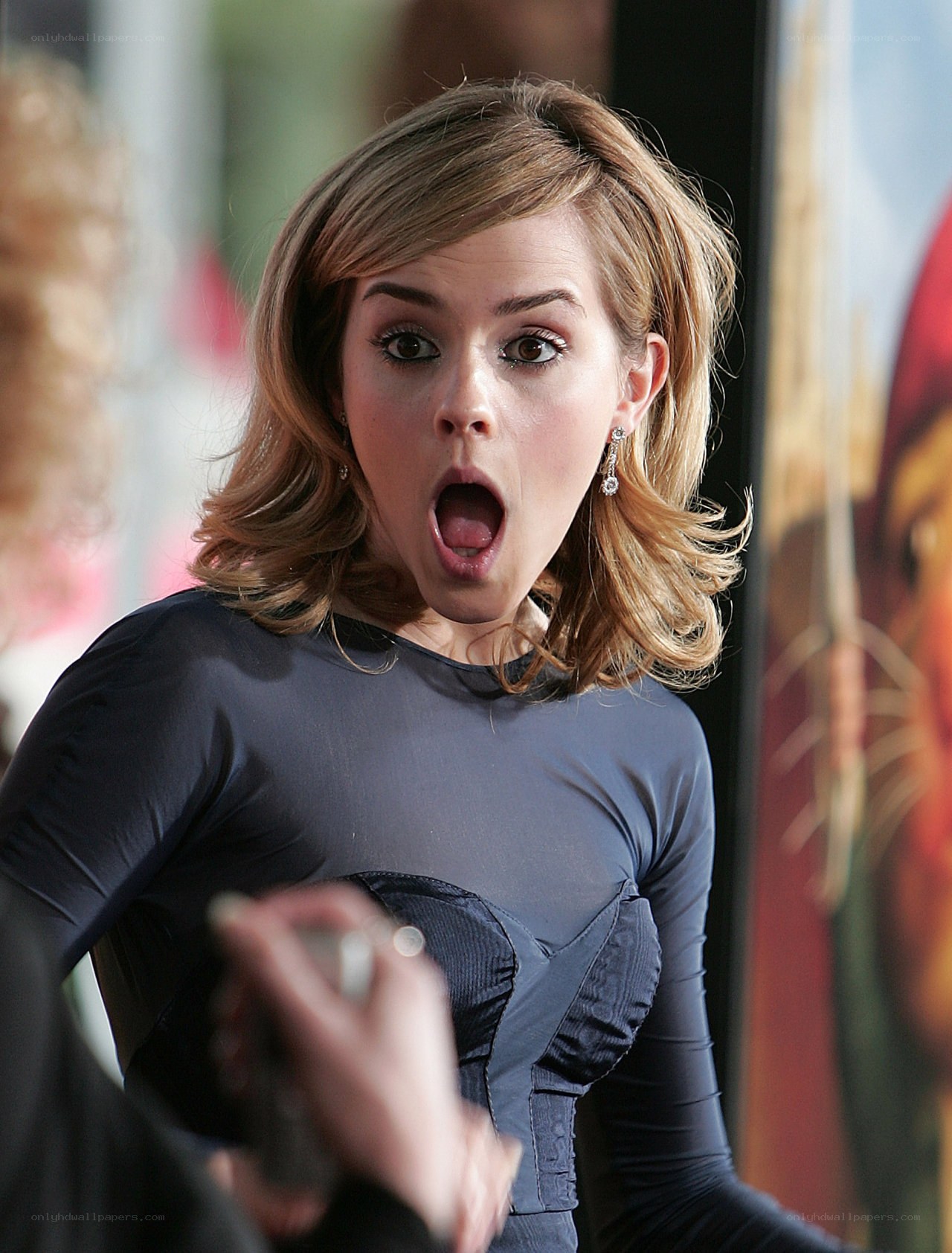 Emma Watson making a funny face