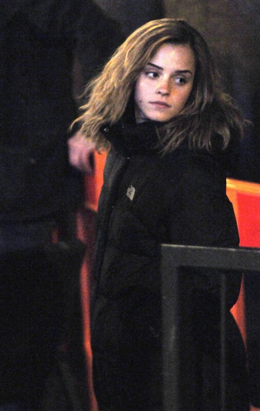 Emma Watson on a film set