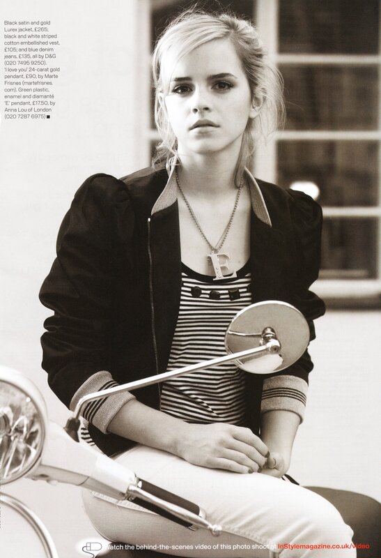Emma Watson on a scooter