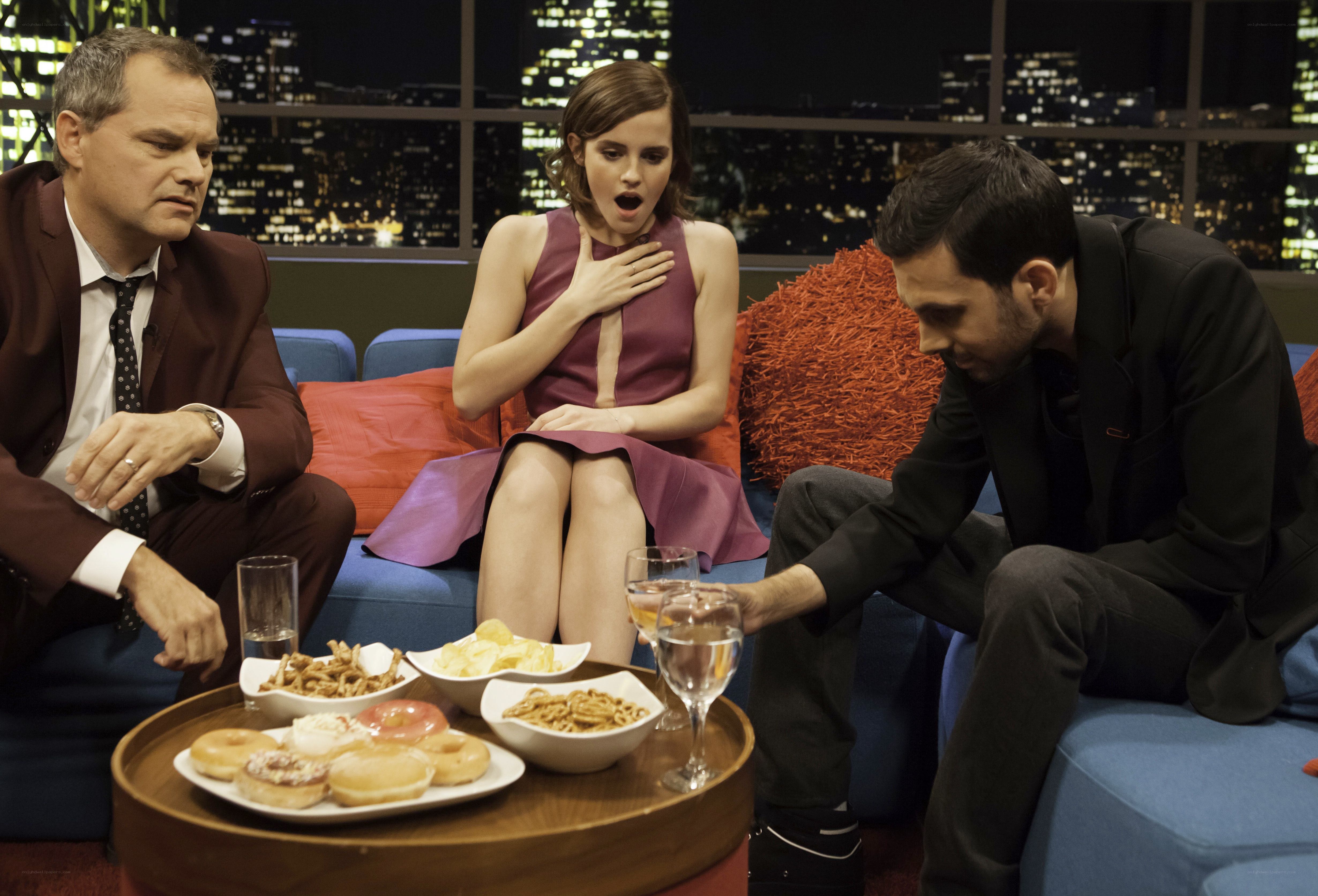 Emma Watson on a talk show