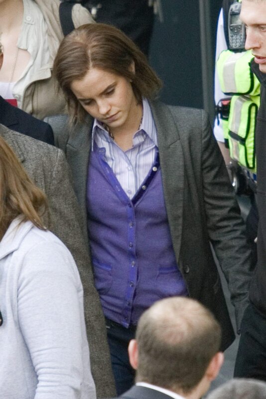 Emma Watson on film set