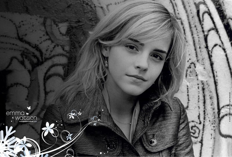 Emma Watson Portrait — Black